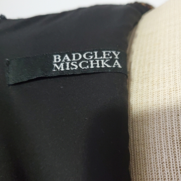 BADGLEY MISCHKA bronze top and wool skirt dress. Size 8 but seems a bit smaller - Picture 8 of 15